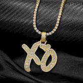 GL Hip Hop jewelry Letter "XO"moissanite Diamond pendant